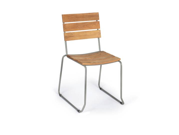 Weishäupl Balcony Stapelstuhl Teak Latten/Edelstahlgestell