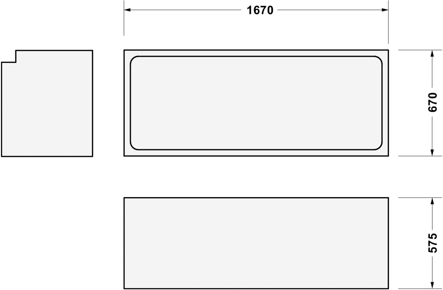 Duravit Wannenträger D-Code 167x67cm (792463000000000)