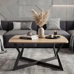 Couchtisch 75cm Eiche Optik Quadratisch Sofatisch Wohnzimmertisch Beistelltisch
