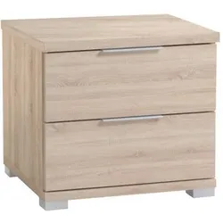 Schlafkontor, Nachttisch, Beimöbel Nachtkommode 2 Schubkästen Holzwerkstoff Dekorfolie 46x43x42 cm (46 x 42 x 43 cm)
