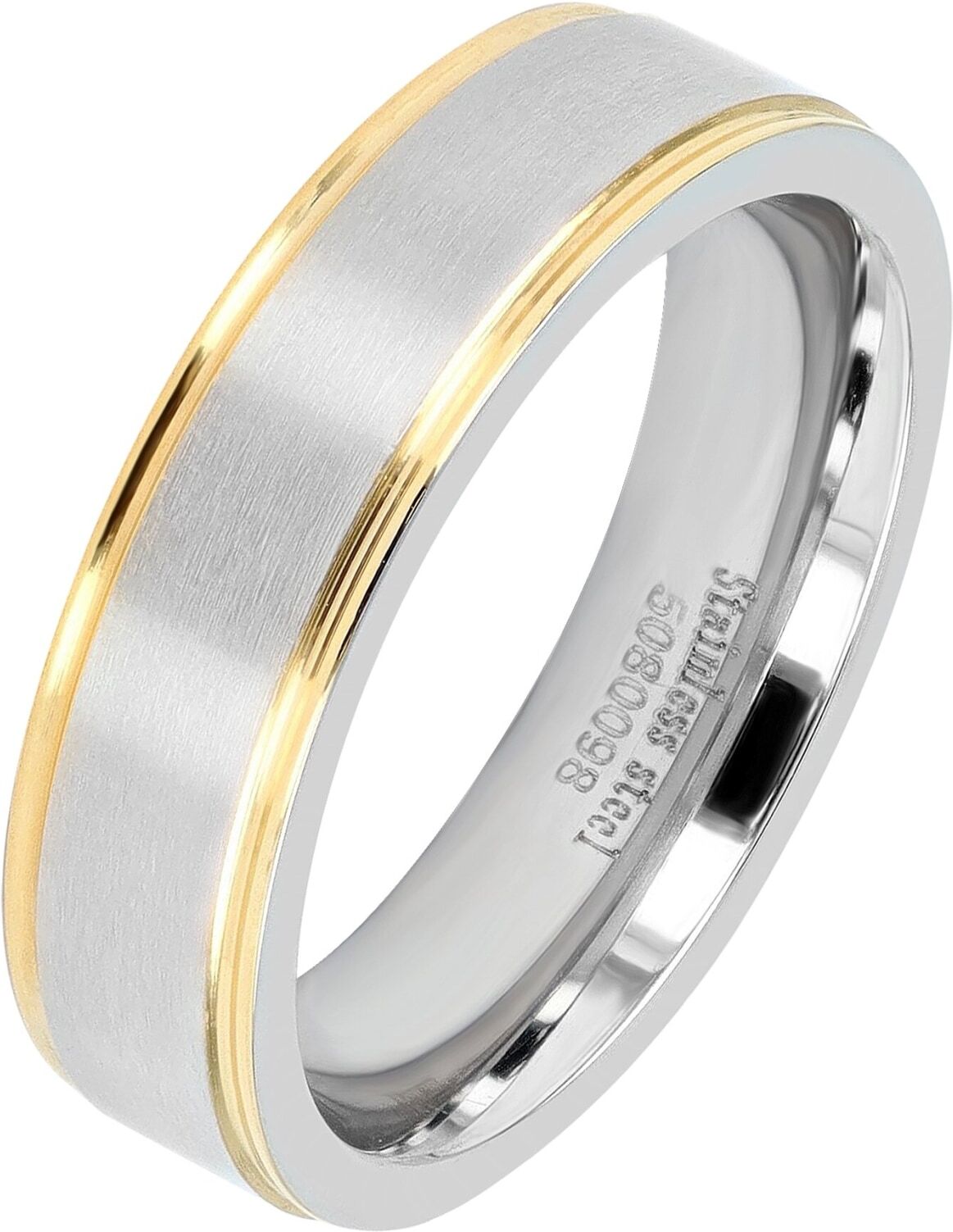 Partnerring AKZENT "Deep Breath, langlebig" Gr. 68, bunt (bicolor), Fingerringe, Herren, 68, Edelstahl, Partnerring
