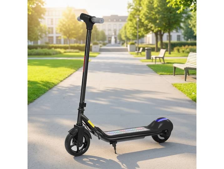 SPORTNOW Trottinette Électrique Enfant 6,5 LED RGB Noir 10km/h