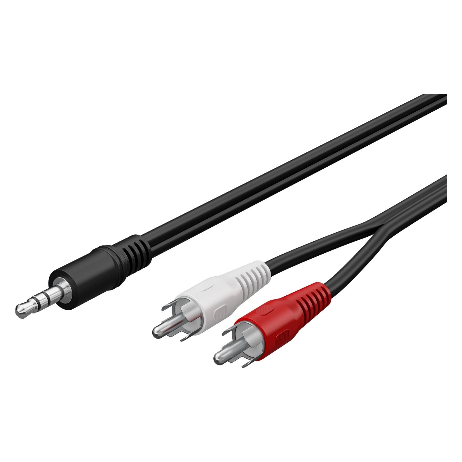 Goobay Audio Adapterkabel AUX, 3,5 mm Klinke zu stereo Cinch-Stecker (Klinkenadapter) (50196)