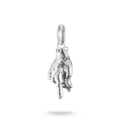 Charm-Einhänger THOMAS SABO "THOMAS SABO Wednesday "Eiskaltes Händchen" Charm - Connect", silberfarben, Charms, Damen, Silber 925 (recycelt)