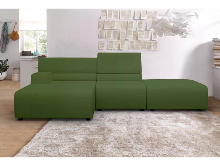 Ecksofa EGOITALIANO Babouche, Designsofa mit außergewöhnlichem Sitzkomfort zum Wohlfühlen , grün (sprite), B:287cm H:80cm T:98cm, Leder CAREZZA (echtes Rindsleder) ist ein Naturleder, dass die ursprünglichen Eigenschaften der Haut nicht verändert. Das Vorhandensein von verheilten Narben, Körnungsunterschiede, Falten, Adern, Unterschiede in den Farbtönen und andere Spuren, die die Natur auf diesen Fellen hinterlassen hat, sind ein Beweis für die absolute Echtheit und das Zeugnis ihres großen Wertes., Sofas, Ecksofa