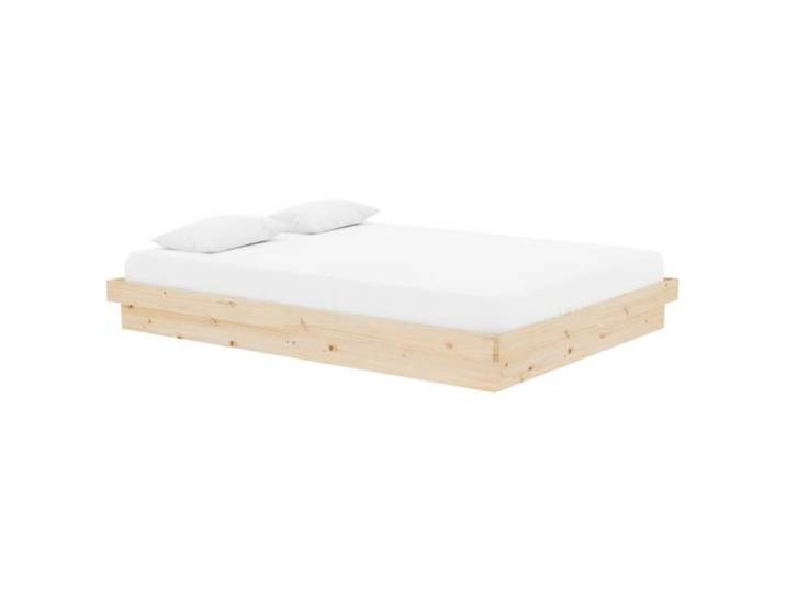 ZERONE Cadre de lit Bois massif 140x190 cm Double VE013