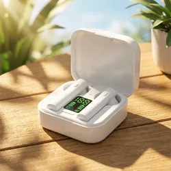 Kabellose In-Ear-Kopfhörer mit Solar-Ladecase, Weiss: Bluetooth 5.0, Touch-Control – Ein stylischer Begleiter für Musik & Telefonie ohne Kabel-Salat