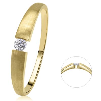 Diamantring ONE ELEMENT "0,05 ct Diamant Brillant Ring aus 585 Gelbgold" Gr. 58, gold, Fingerringe, Damen, 58, 0,05 mit Diamant, Diamanten Gelbgold 585 Gold, Diamanten, Gelbgold 585, Gold, Diamantring, Feine Handarbeit – Diamantdetails für ein edles...
