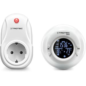 Trotec Steckdosenthermostat BN35 digital, für Heizung oder Klimagerät, Display, Funk