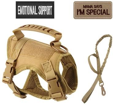 Inspire Essentials GuardianPaw Tactical Cat Harness And Leash Set brown