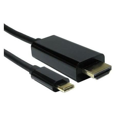 RS PRO USB-Kabel Schwarz, USB C / HDMI, 1m (1 m) (1924696)