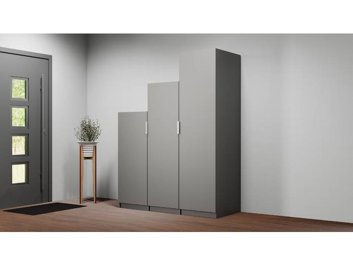 Treppenkleiderschrank nach Maß - Treppenschrank mit vielen Optionen Premium Dekore Basaltgrau