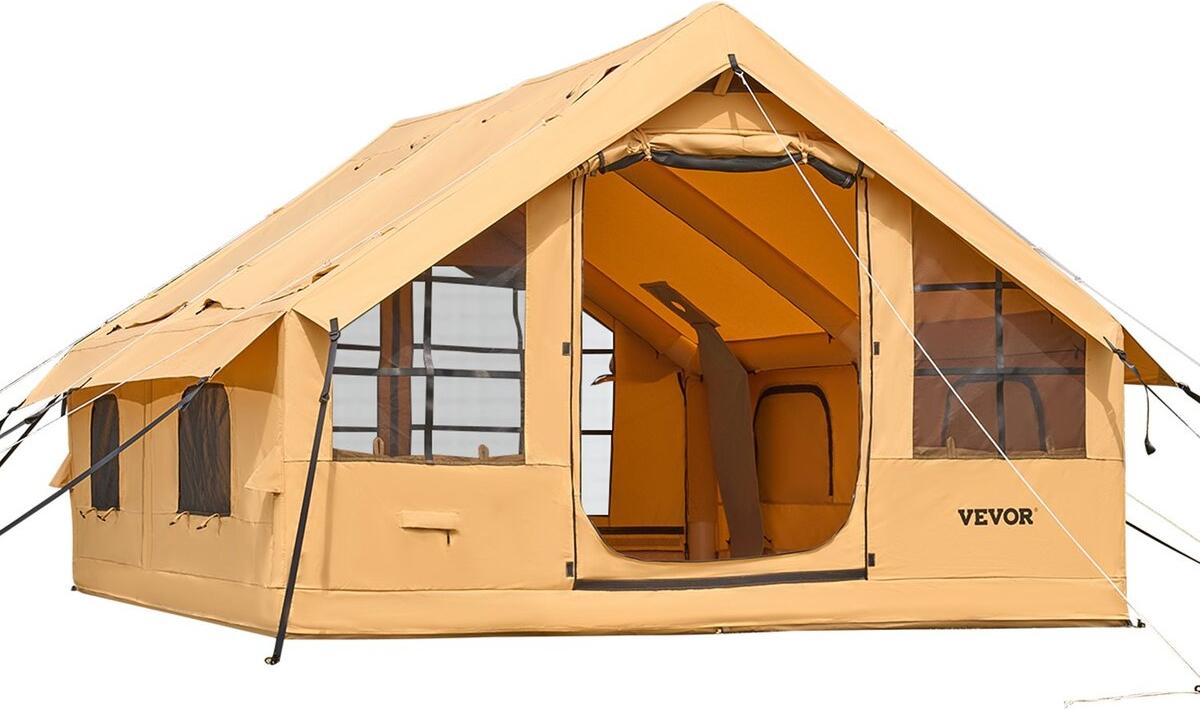 Aufblasbares Zelt für Camping 5-8 Personen Glamping-Zelt mit Pumpe Einfacher Aufbau