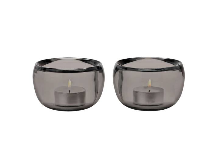 Stelton Photophore Ora Lot de 2 Smoke