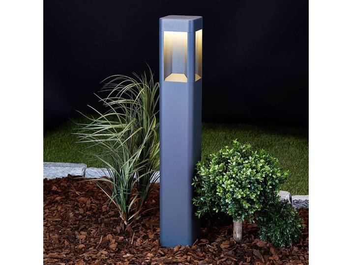 LED Wegeleuchte ANNIKA Lucande, schwarz, Aluminium, Modern