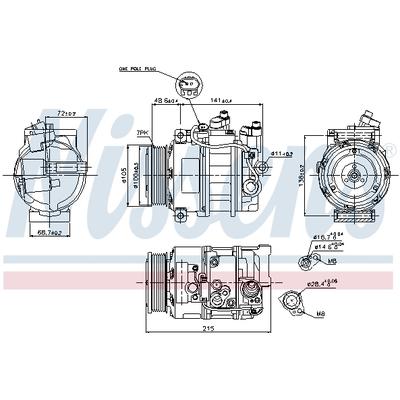 NISSENS Kompressor, Klimaanlage 89520 für Mercedes