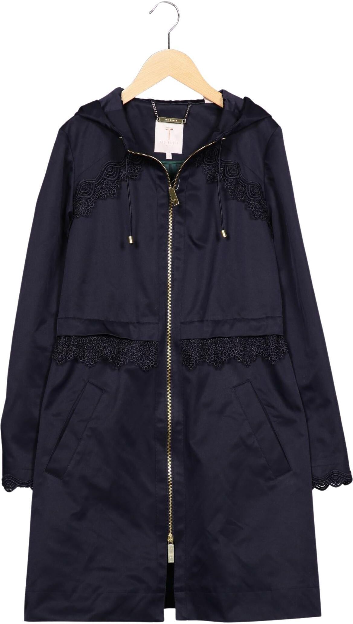 TED Baker Damen Mantel, Marineblau, Gr. EU 36 (Ted Baker 1), Synthetik / Elasthan - Second Hand