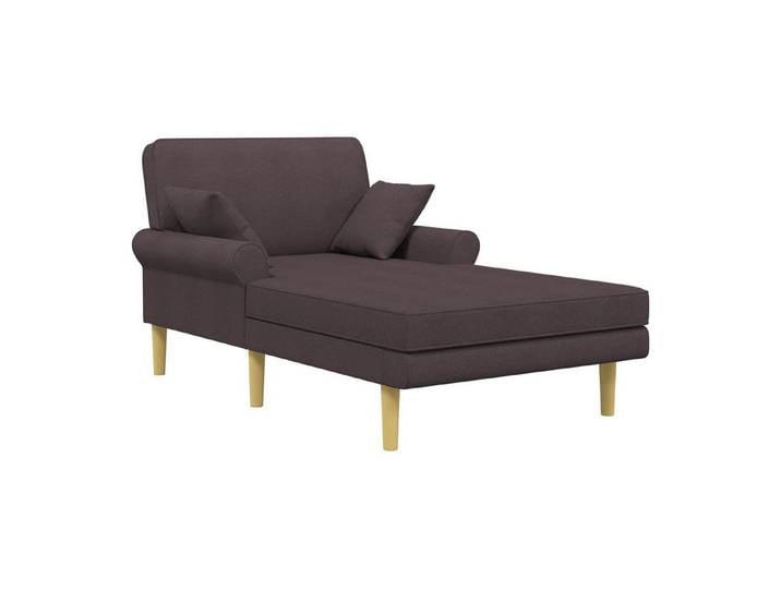 vidaXL Chaiselongue Chaiselongue Dunkelbraun Stoff, 1 Teile