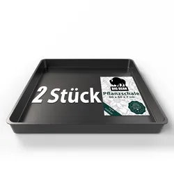 BigDean 2 Stück Pflanzschale groß 60x60x7cm ideal für anzüchten, Pflanzen & mehr