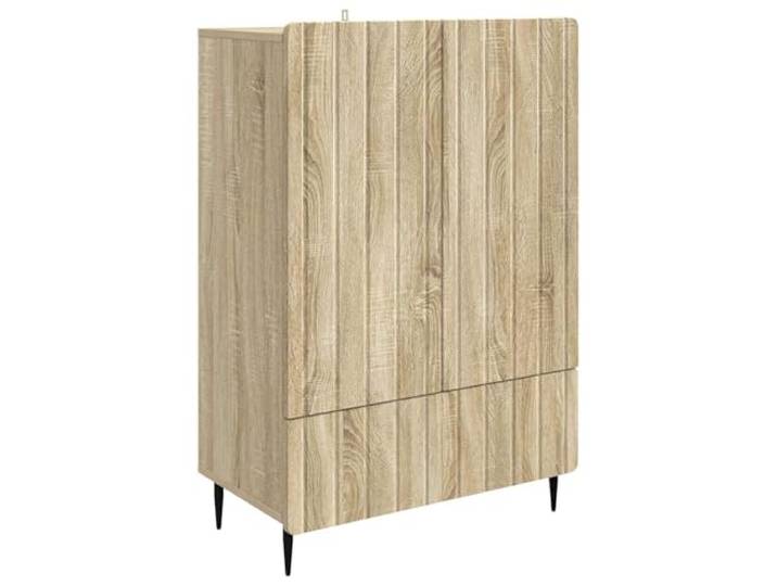 Roanoer Sideboard Sonoma-Eiche 66x34,5x97 cm Kommode mit Schublade Kompakter Beistellschrank für Wohnzimmer und Schlafzimmer mit stabiler Eisenkonstruktion und pflegeleichter Oberfläche.