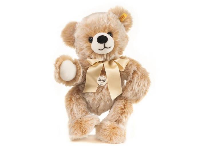 Steiff Kuscheltier Teddybär Bobby 40 cm braun gespitzt 013515 Plüschteddybär (Stoffteddy, Stofftier, Plüschtier, Teddy), mit Schleife, Knopf im Ohr