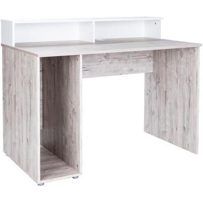 Gamingtisch OTTO HOME "Gaming Schreibtisch »Riekke«", beige (eiche, sand, nachbildung, eiche, sand, nachbildung, eiche, sand, nachbildung), B:120cm H:77cm T:70cm, Tische, 1 Computerfach, 2 offene Ablagefächer