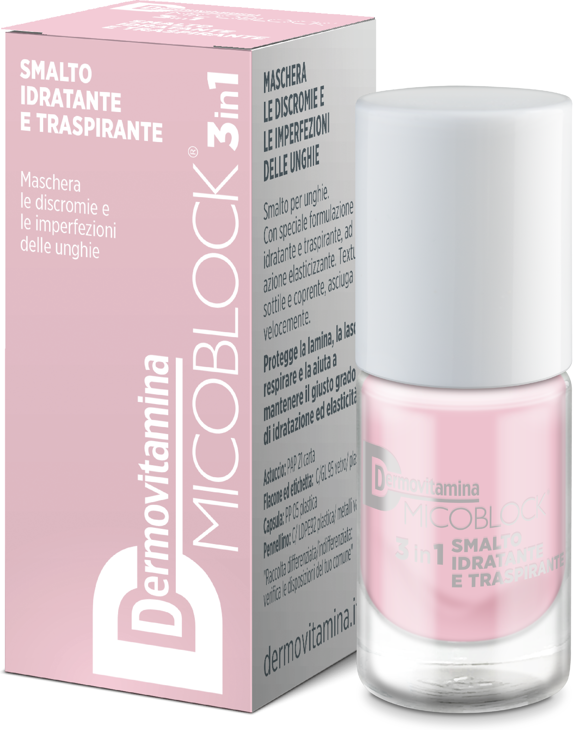 Dermovitamina Micoblock 3 in 1 Smalto Idratante Traspirante