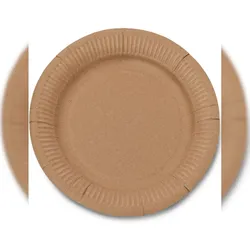 Teller Ø 22cm Rund Kraft Card 4x10un