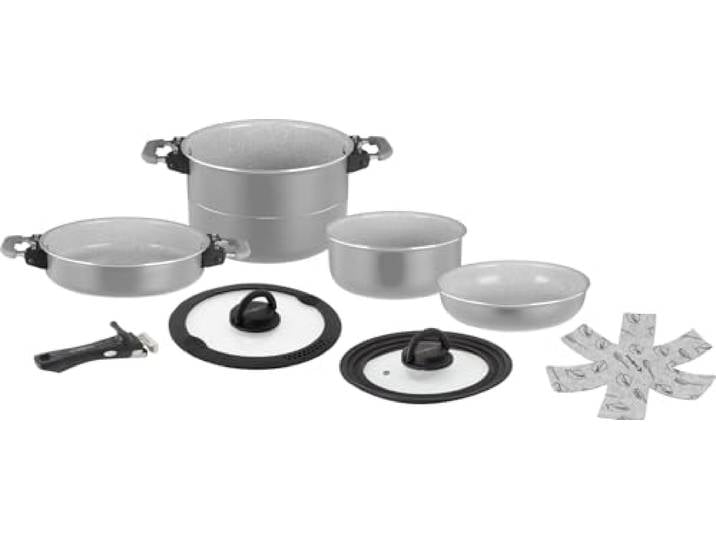 BRUNNER Koch Geschirr Set Fusion 7+1 Magnetic Camping Küche Topf Pfanne Keramik