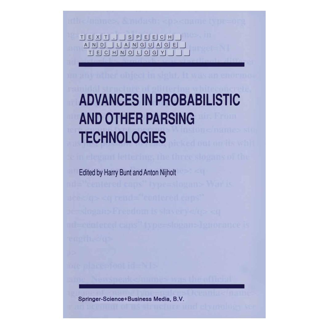Springer Advances in Probabilistic and Other Parsing Technologies (Englisch, Softcover, Anton Nijholt, H. Bunt) (55374386)