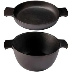 Skeppshult Gusseisen Set Topf und Pfanne 23 cm, Pfannenset + Topfset