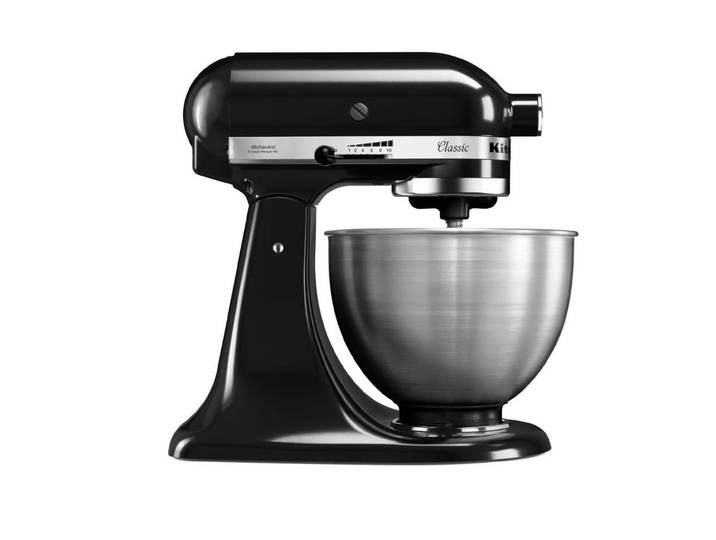 KITCHENAID Küchenmaschine Classic 5K45SSSWH , schwarz, B:35,8cm H:35,3cm T:22,1cm, Küchenmaschinen, Küchenmaschine mit kippbarem Motorkopf, Küchenmaschine