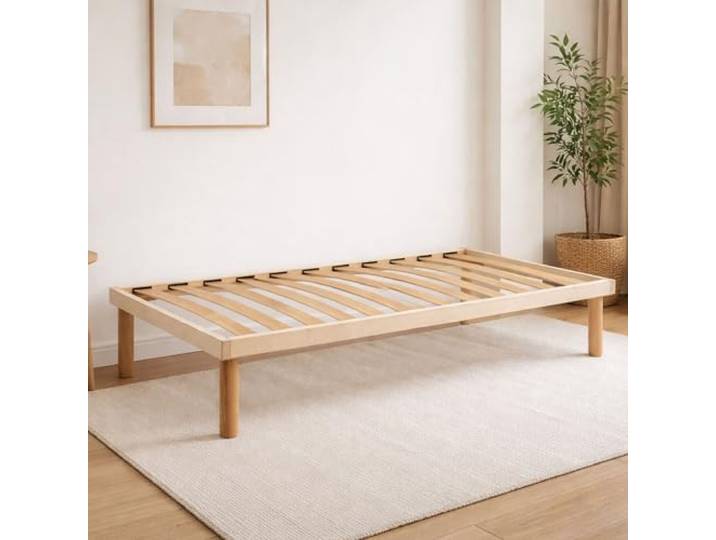 Talamo Italia - Doppelbettgestell Mariacarla, orthopädisches Untergestell mit Holzlatten, 100 % Made in Italy, 160 x 190 x 31 cm
