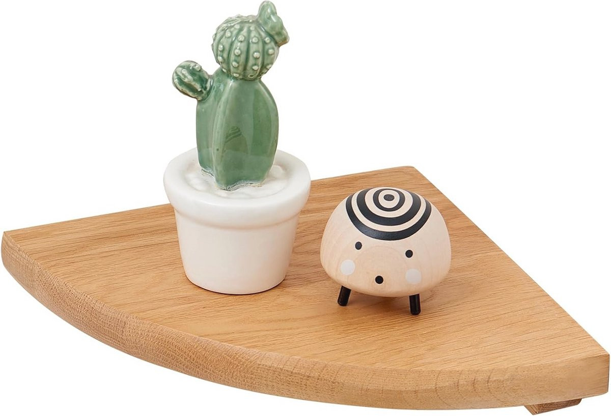 Houten Hoekplank - Zwevende Wandplank voor Planten en Decoratie - Breedte: 30 cm