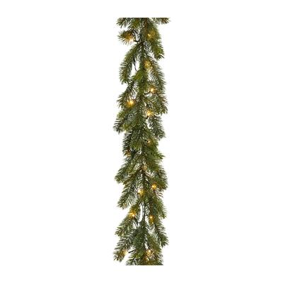 Kunstgirlande CREATIV LIGHT "Weihnachtsdeko, Weihnachtsgirlande", grün, L:185cm, Kunstpflanzen, Tannengirlande mit 40 LEDs, 185 cm, batteriebetrieben