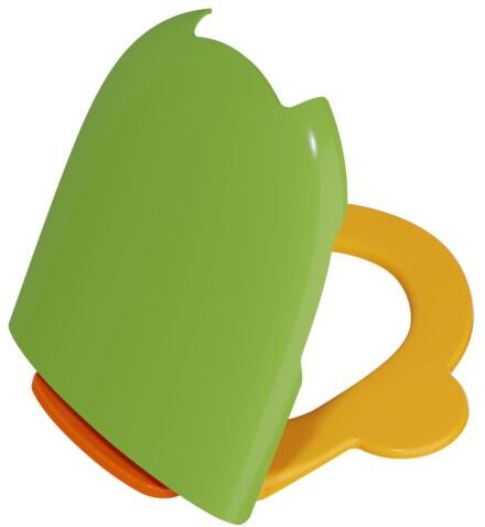 VitrA Sento Kids WC-Sitz 133-100-009 mit seitlichen Haltegriffen, Scharniere orange, Deckel grün, Sitzring gelb