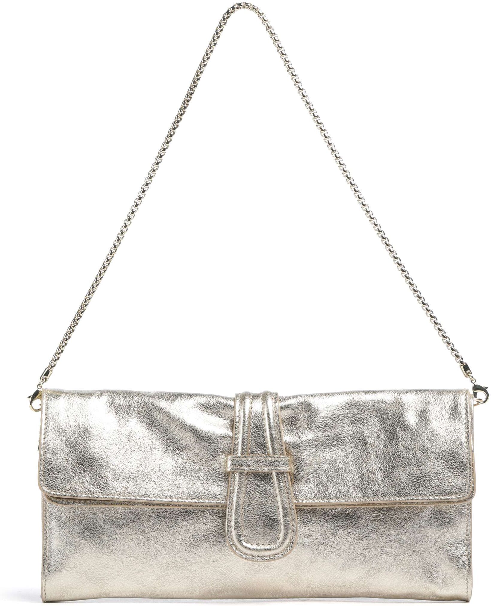 Abro Mimosa Luna Schultertasche aus Leder, gold
