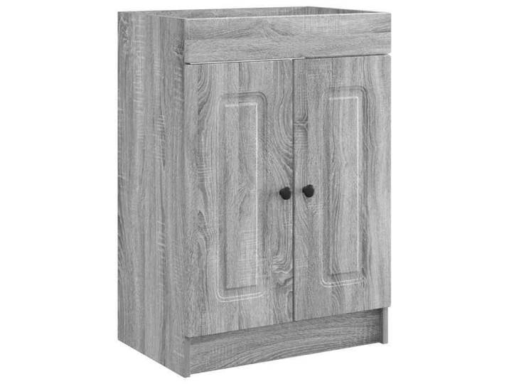 NOUVEAU Meuble-lavabo - Armoire sous évier de salle de bain - Sonoma gris - Anti l'humidité - 78.5x37.5x81cm 63762