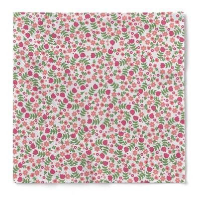 Serviette "Free Pink" (Blumen) aus Tissue 33 x 33 cm, 20 Stück