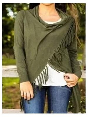Uplifted Finds Women Mid Length Oversized Fringe T Shirt Casual Diagonal Pattern Top m army Green