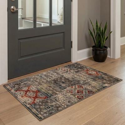 Distressed Patchwork Medallion Lattice Runner or Area Rug by Superior