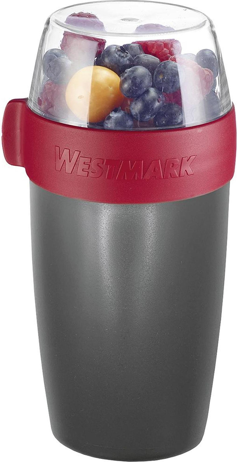 Westmark Muesli-beker, 700 ml, antracietgrijs / rood