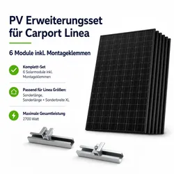Ximax Carport Photovoltaik-Erweiterungsset Linea Sonderlänge