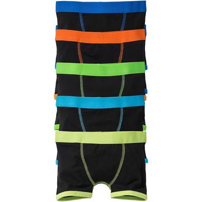 Boxershorts BONPRIX, Jungen, Gr. 128/134, bunt (schwarz, bunt), Obermaterial: 95% Baumwolle, 5% Elasthan, Unterhosen, weiches Material, elastische Beinabschlüsse, flexibler Bund