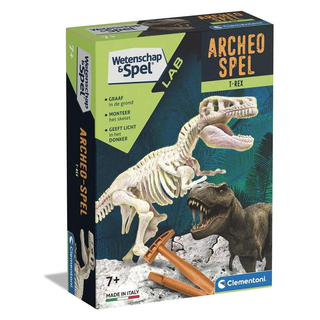 Clementoni Wissenschaft & Spiel Archäologisches Spiel - T-Rex Fluo (66695)