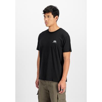 T-Shirt ALPHA INDUSTRIES "Basic SL T-Shirt", Herren, Gr. L, schwarz, Obermaterial: 100% Baumwolle, Shirts T-Shirt