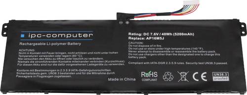 Ipc-computer Notebook-Akku AP16M5J Replace 7.6V 5200 mAh Acer