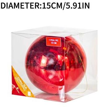 Uplift Treasures Large Colorful Christmas Ball Ornament 15cm Holiday Decoration red 3pcs