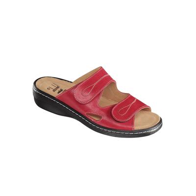 Pantolette FRANKEN-SCHUHE, Damen, Gr. 39, Leder, rot, Glattleder, Schuhe Pantolette