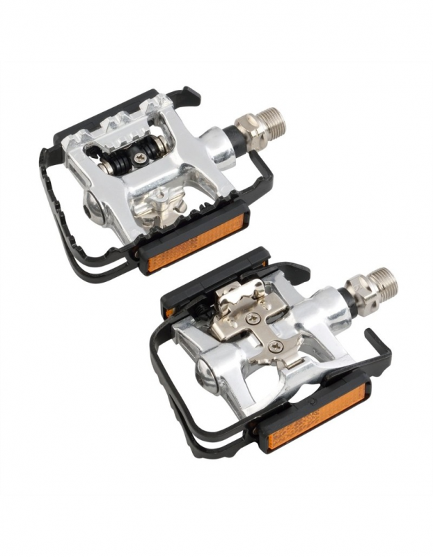 BARBIERI Pedali Bici Doppia Funzione in Alluminio Forgiato Compatibili Shimano